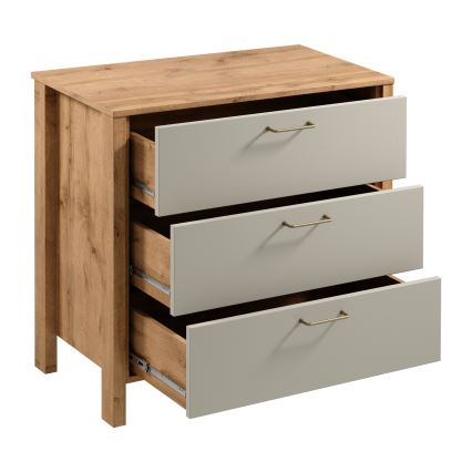 Kommode MENTA 90x81x47 cm Wotan-eg/grå