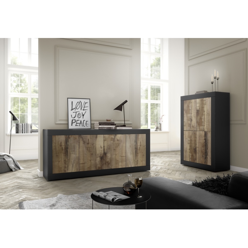Kommode NERILA sort/brun
