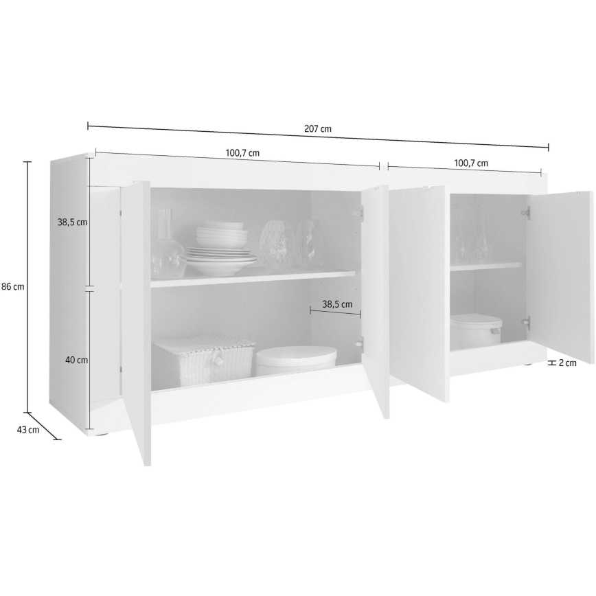 Kommode NERILA sort/brun