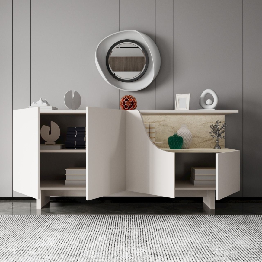 Kommode ORBIS 180x40 cm creme/beige