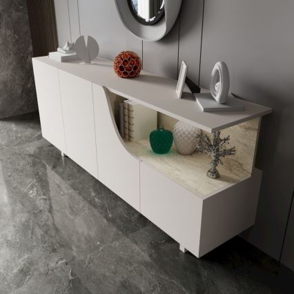 Kommode ORBIS 180x40 cm creme/beige