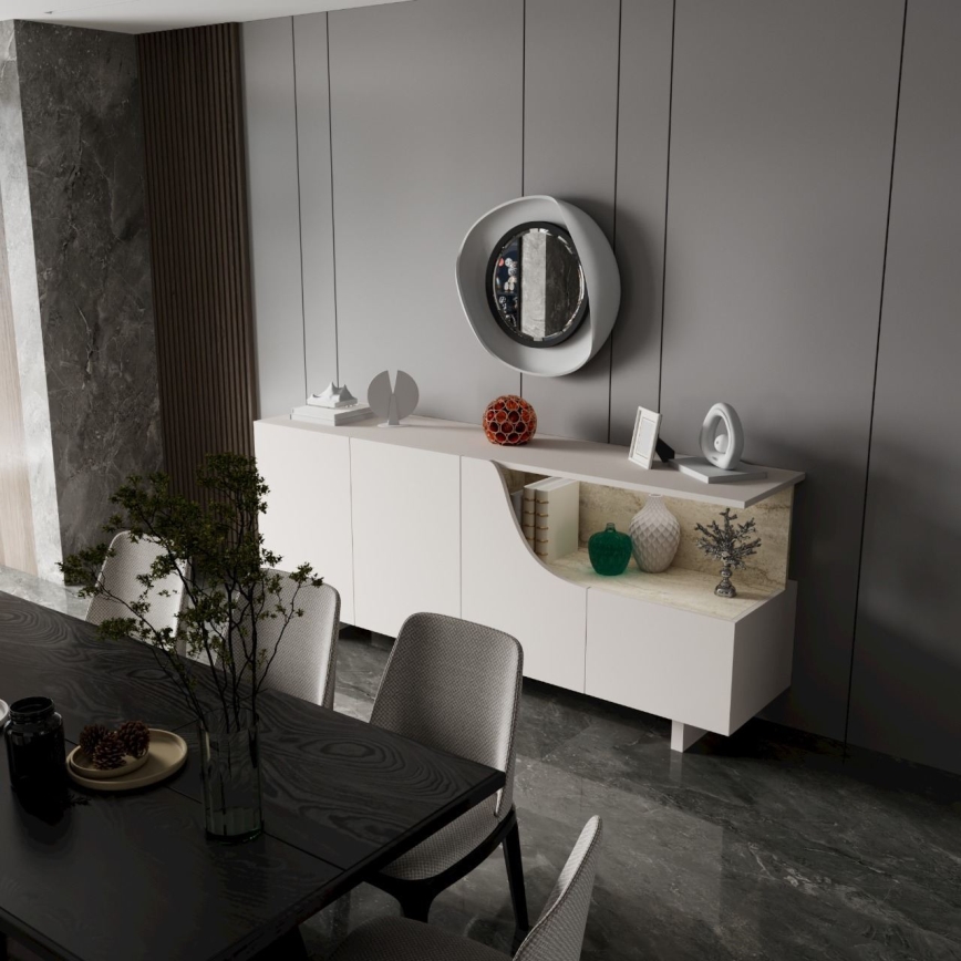 Kommode ORBIS 180x40 cm creme/beige