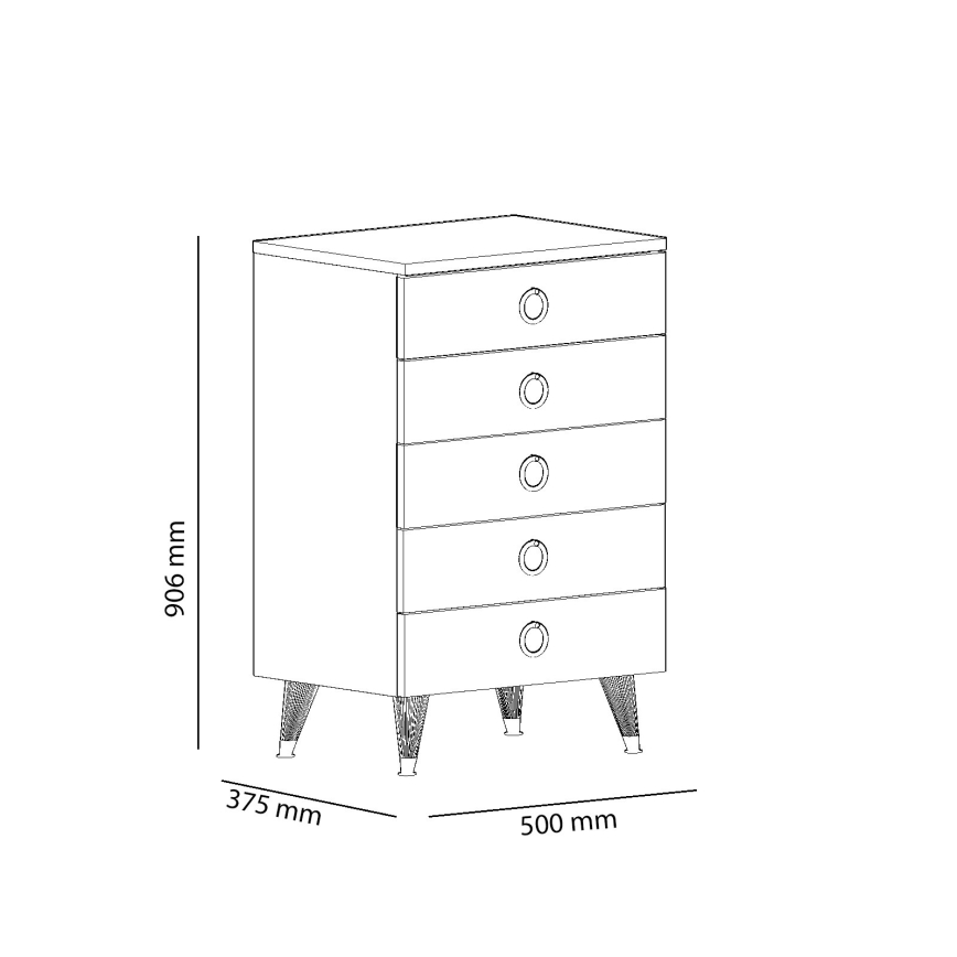 Kommode PERA 91x50 cm hvid