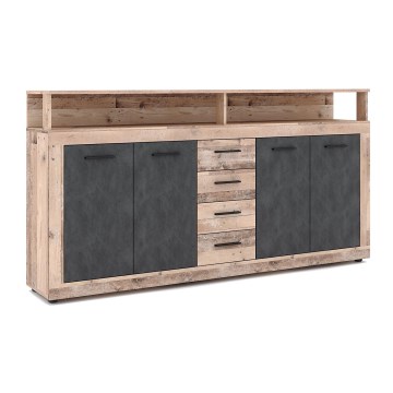 Kommode RUNA lysebrun/antracit