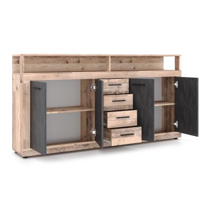Kommode RUNA lysebrun/antracit