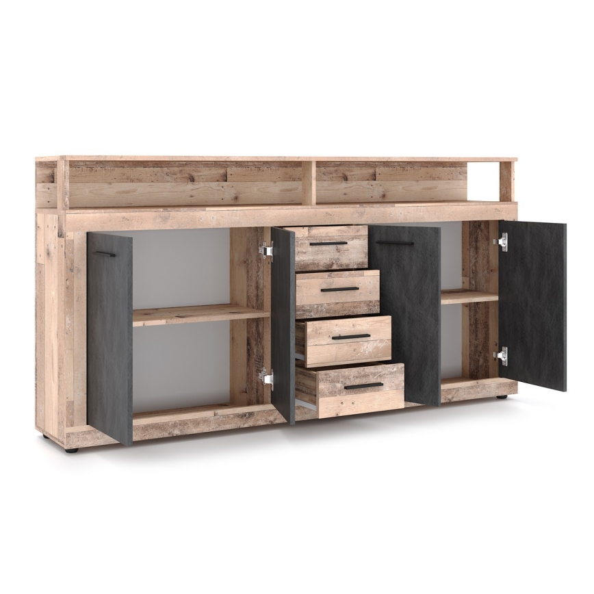 Kommode RUNA lysebrun/antracit