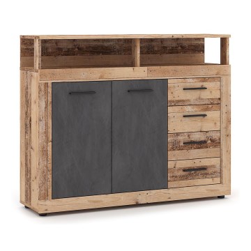 Kommode RUNA lysebrun/antracit