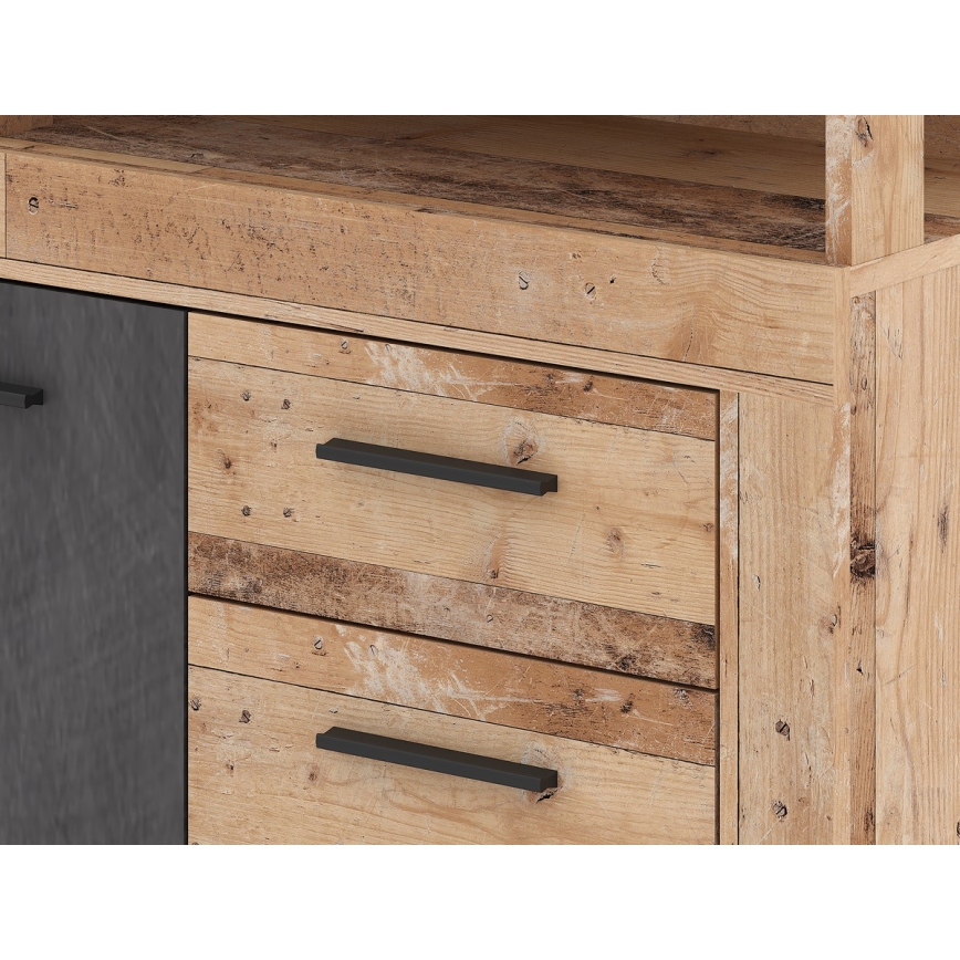 Kommode RUNA lysebrun/antracit