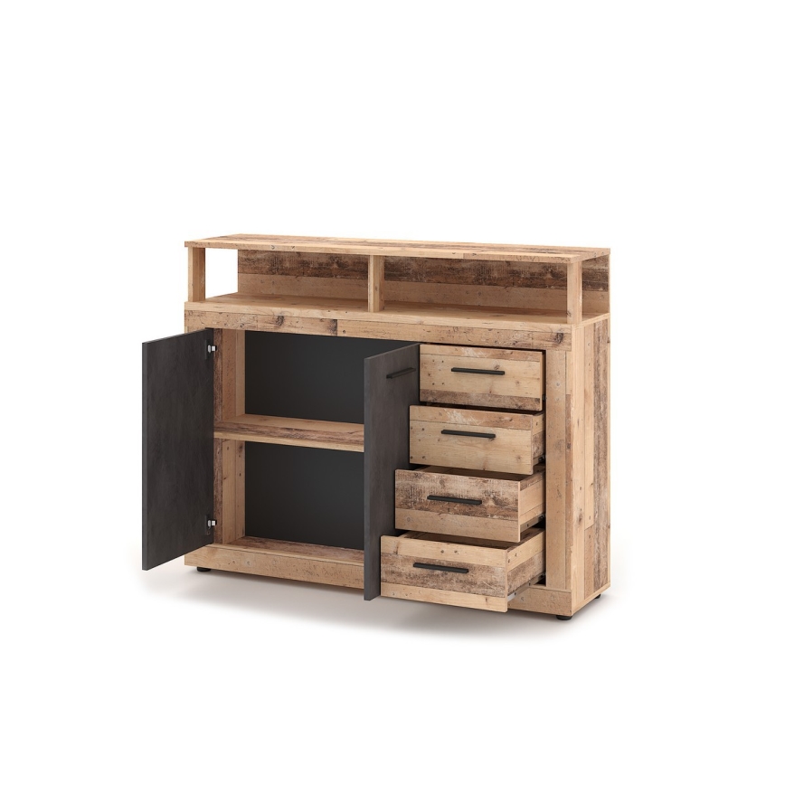 Kommode RUNA lysebrun/antracit