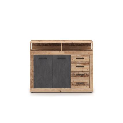 Kommode RUNA lysebrun/antracit