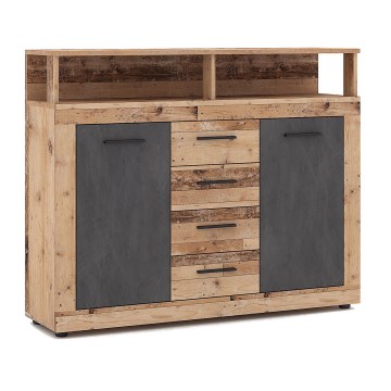 Kommode RUNA lysebrun/antracit