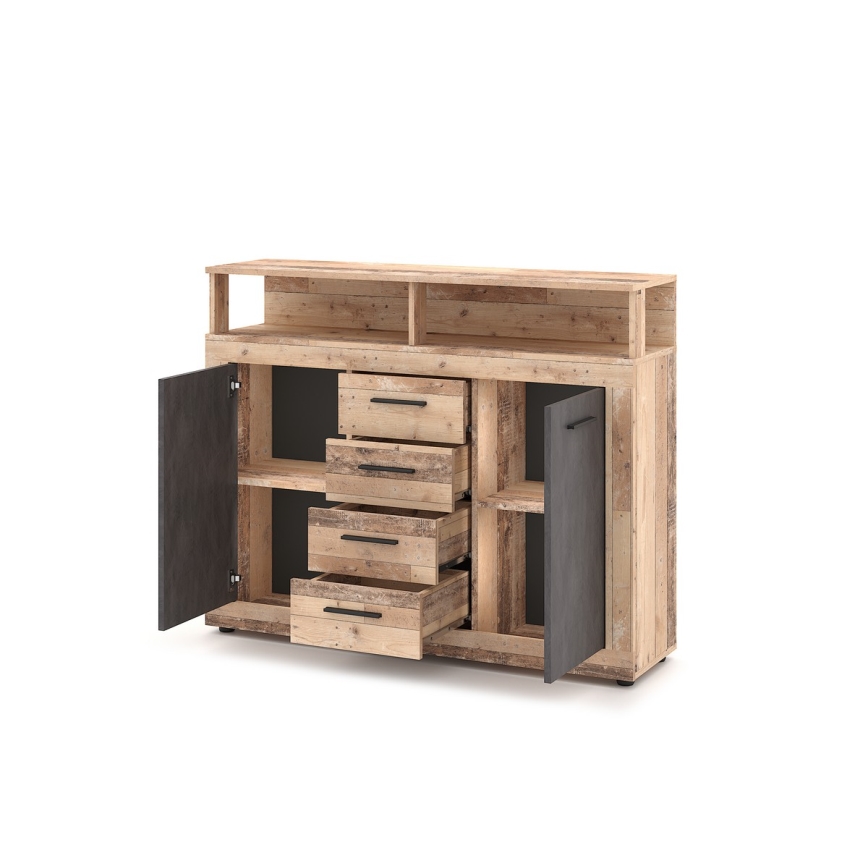 Kommode RUNA lysebrun/antracit