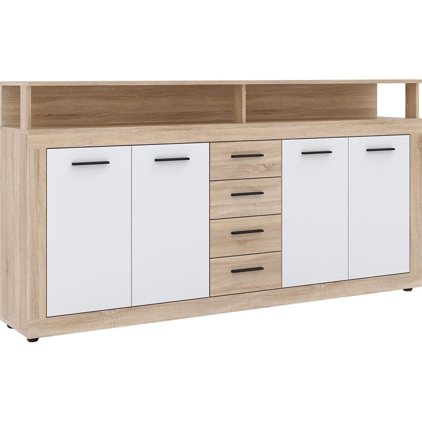Kommode RUNA Sonoma-eg/hvid