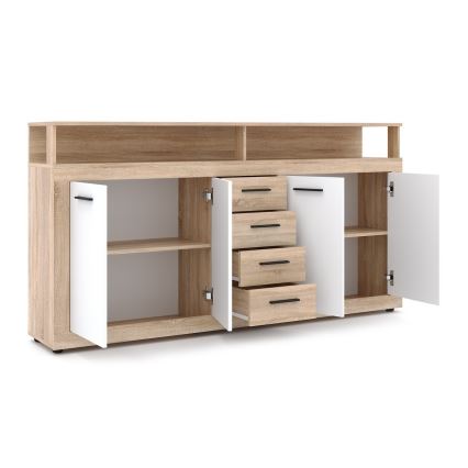 Kommode RUNA Sonoma-eg/hvid
