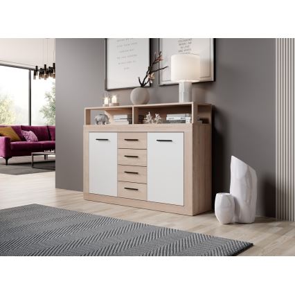 Kommode RUNA sonoma-eg/hvid