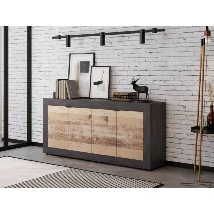 Kommode RUNEA lys brun/antracit