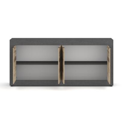 Kommode RUNEA lys brun/antracit