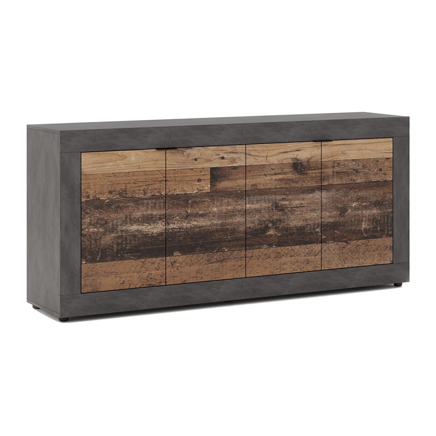 Kommode RUNEA mørkebrun/antracit