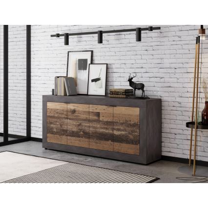 Kommode RUNEA mørkebrun/antracit