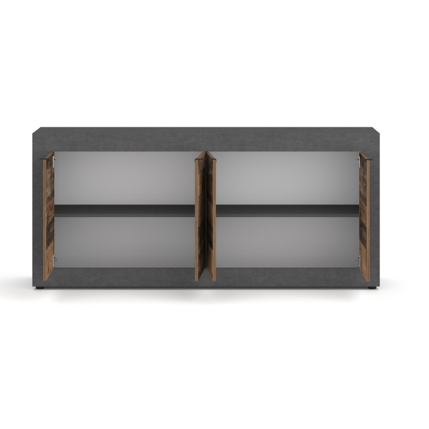 Kommode RUNEA mørkebrun/antracit