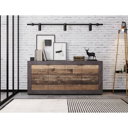 Kommode RUNEA mørkebrun/antracit