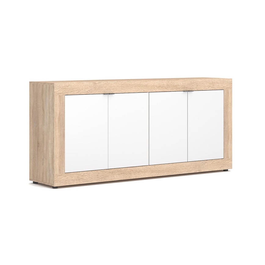 Kommode RUNEA sonoma eg/hvid