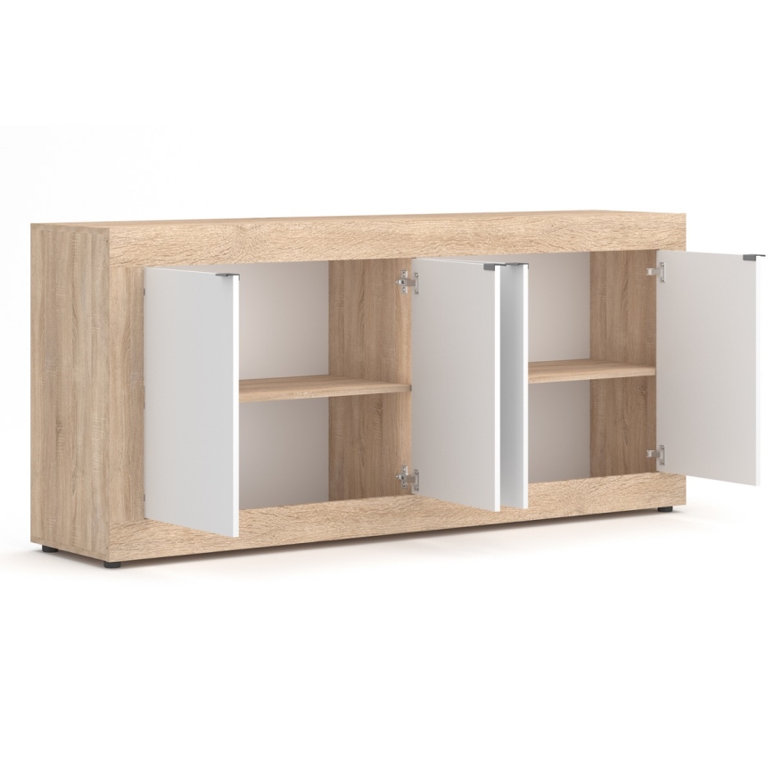Kommode RUNEA sonoma eg/hvid
