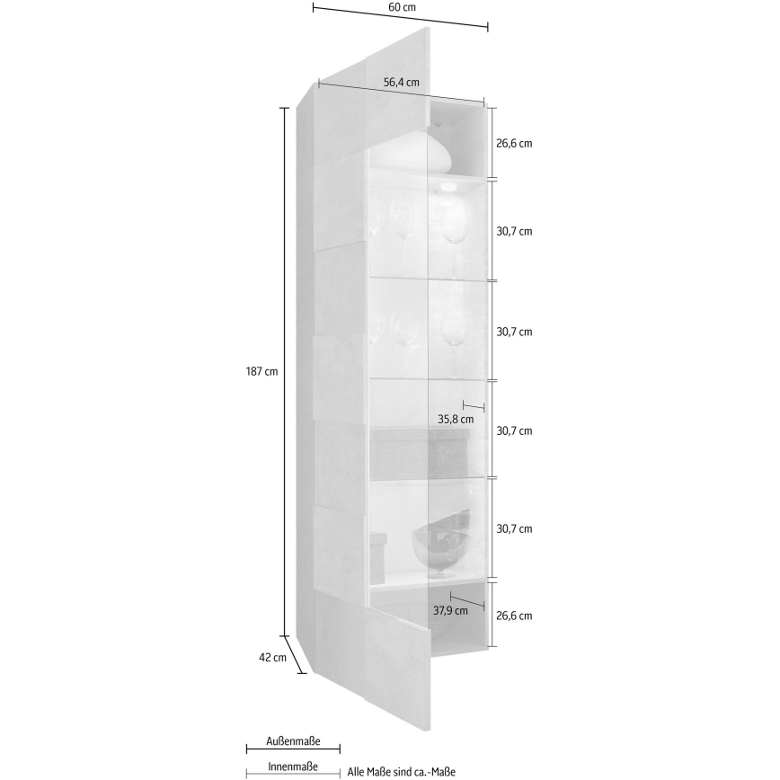 Kommode SERIAN grå beton