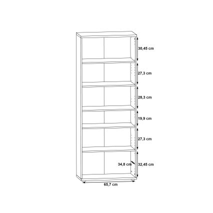 Kommode/skoskab SIMO hvid/grå beton
