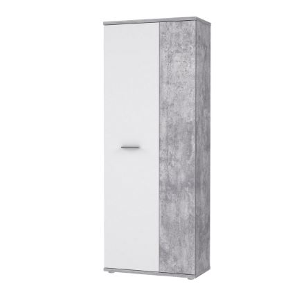 Kommode/skoskab SIMO hvid/grå beton