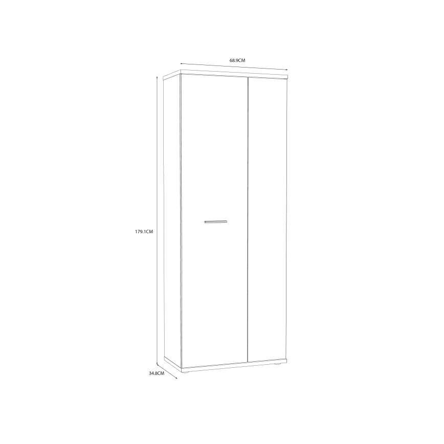 Kommode/Skoskab SIMO sonoma eg/hvid