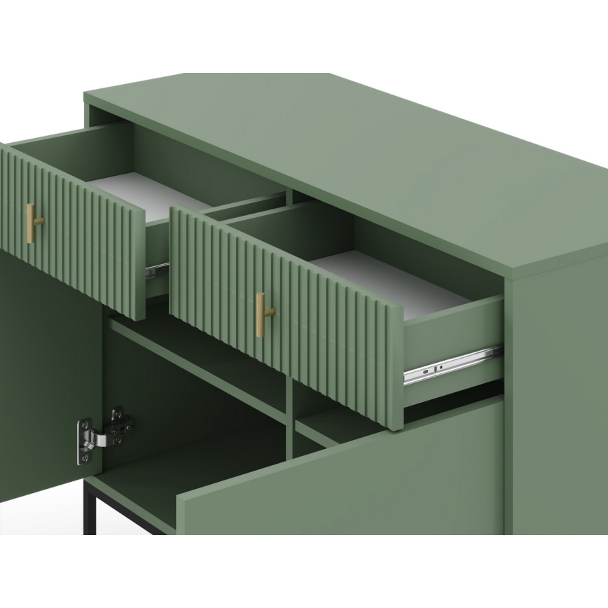 Kommode SUE grøn/sort