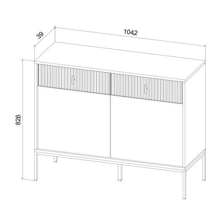 Kommode SUE grøn/sort