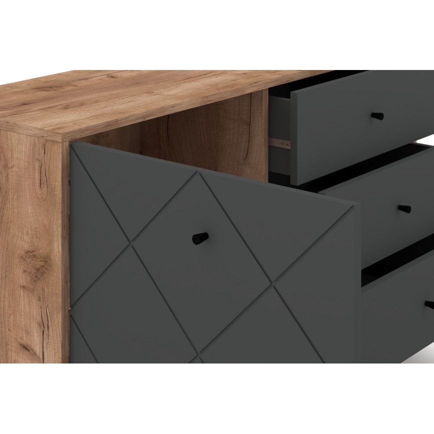 Kommode SULA craft-eg/sort