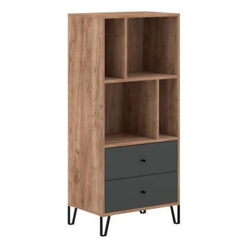 Kommode SULA craft-egetræ/sort