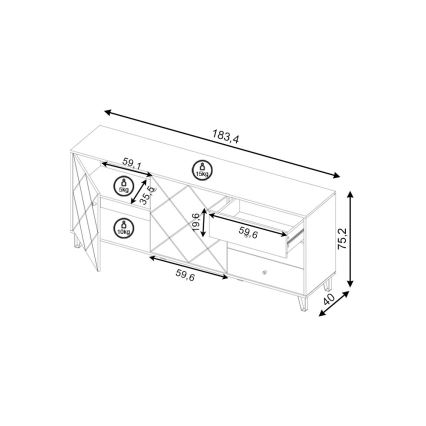 Kommode SULA eg craft/sort