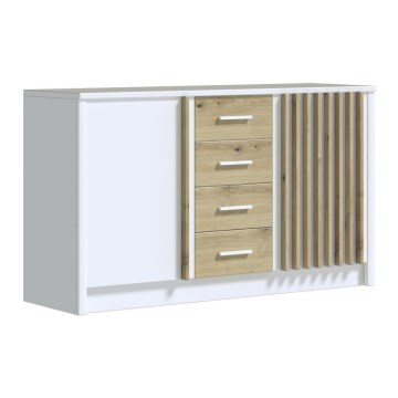 Kommode TAYLER hvid/eg craft