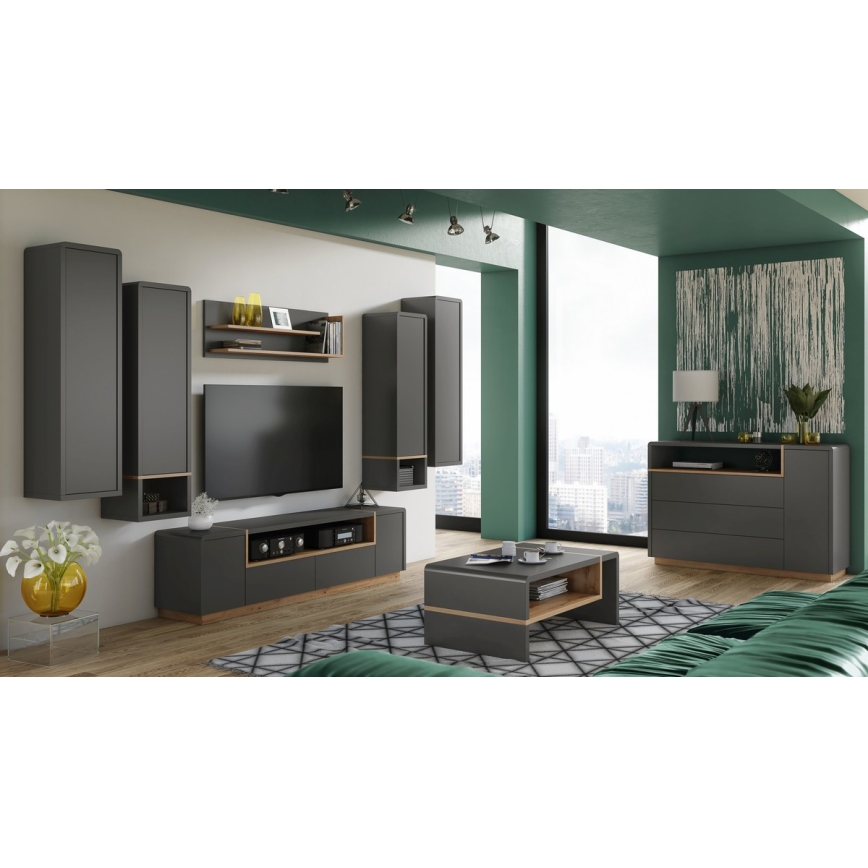 Sofabord FRED antracit/eg artisan