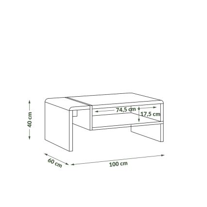 Sofabord FRED antracit/eg artisan