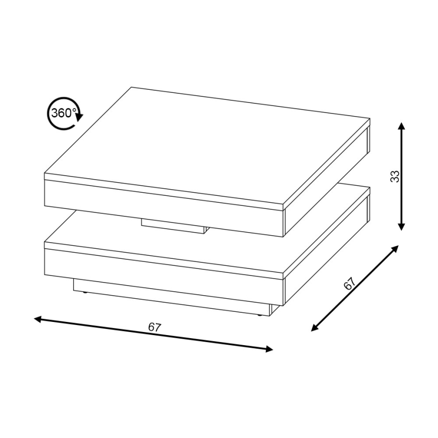 Konferencebord TIMO hvid/grå beton