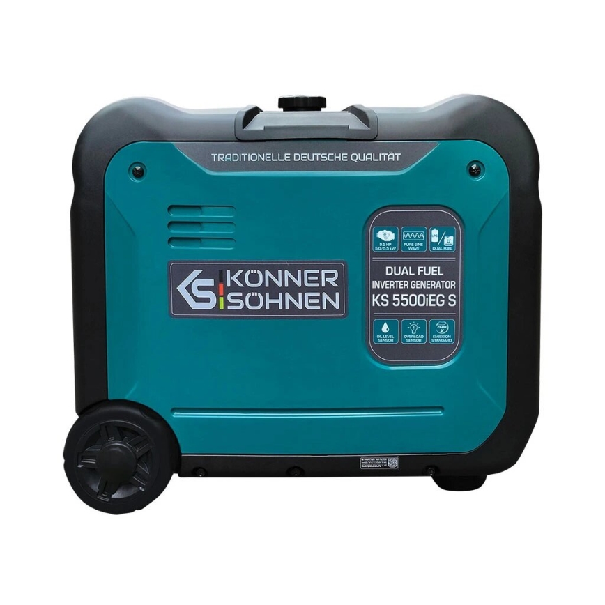 Könner & Söhnen 13046 - Gas- og benzindrevet invertergenerator KS 5500iEG S 5500W