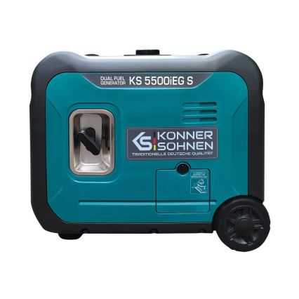 Könner & Söhnen 13046 - Gas- og benzindrevet invertergenerator KS 5500iEG S 5500W