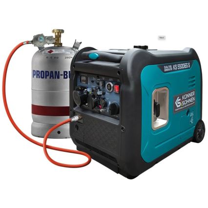 Könner & Söhnen 13046 - Gas- og benzindrevet invertergenerator KS 5500iEG S 5500W