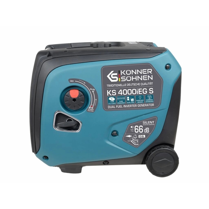 Könner & Söhnen 5106 - Gas- og benzindrevet invertergenerator KS 4000iEG S 4000W