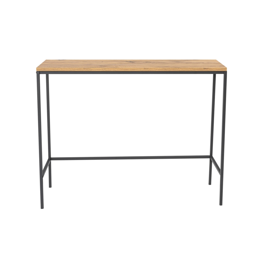 Konsolbord CANVAS 80x100 cm fyrretræ atlantic/sort