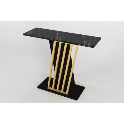 Konsolbord GRAVITY 76,8x90 cm sort/guldfarvet