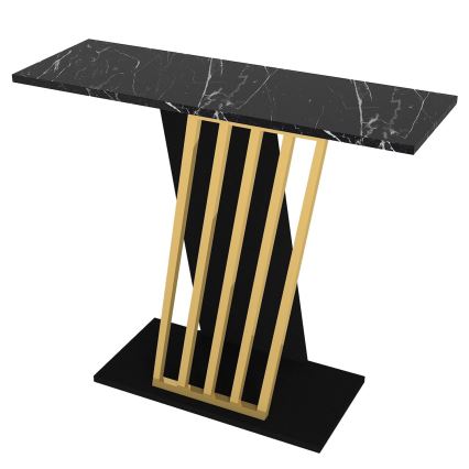 Konsolbord GRAVITY 76,8x90 cm sort/guldfarvet