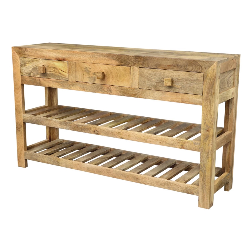 Konsolbord HINA 76x130 cm massivt træ/mangotræ