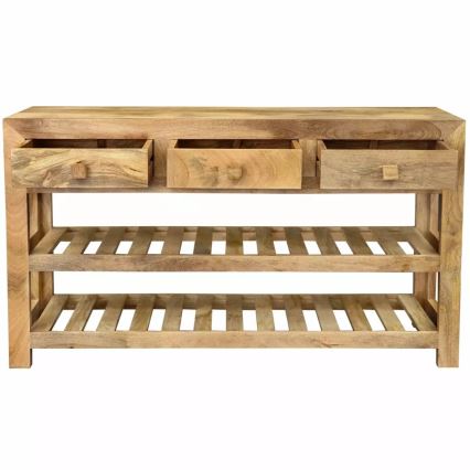 Konsolbord HINA 76x130 cm massivt træ/mangotræ