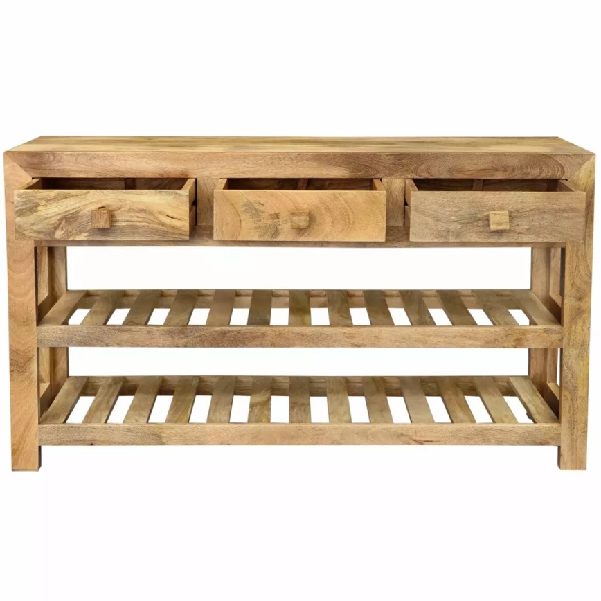 Konsolbord HINA 76x130 cm massivt træ/mangotræ